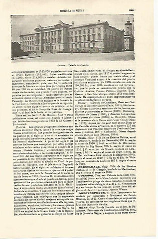 LAMINA ESPASA 21317: Palacio de Justicia de Odessa Ucrania