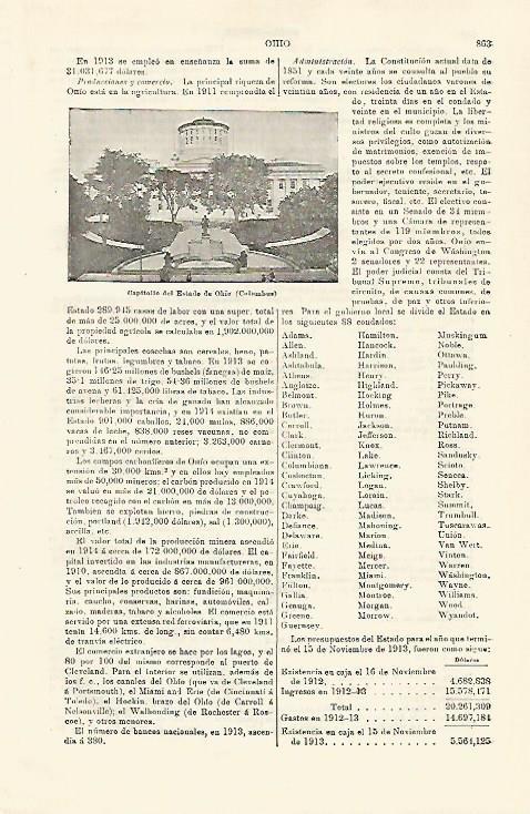 LAMINA ESPASA 21341: Capitolio del estado de Ohio
