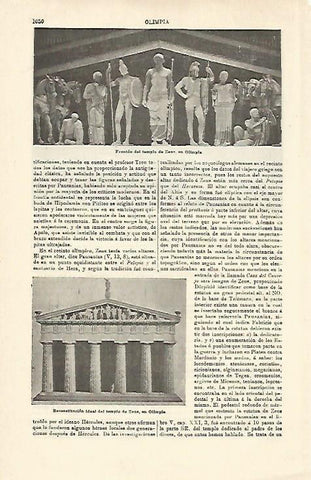 LAMINA ESPASA 21363: Templo de Zeus en Olimpia