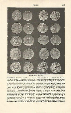LAMINA ESPASA 21364: Monedas de Olimpia