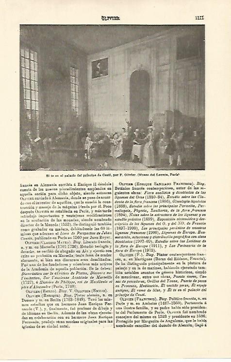 LAMINA ESPASA 21378: El te en el palacio del principe de Conti por Olivier