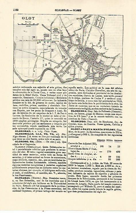 LAMINA ESPASA 21389: Plano de Olot Girona