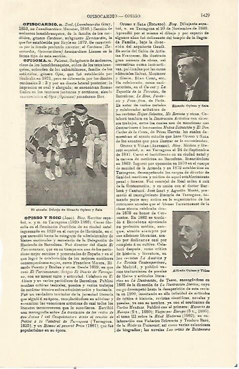 LAMINA ESPASA 21425: El abuelo dibujo de R. Opisso
