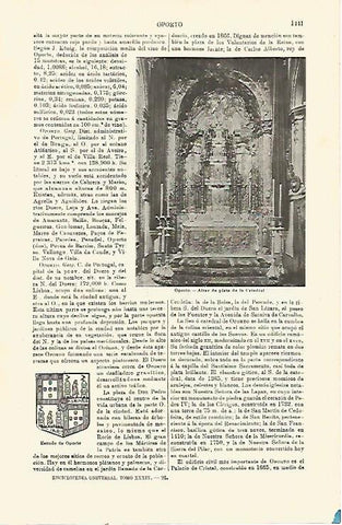 LAMINA ESPASA 21428: Altar de la Catedral de Oporto Portugal