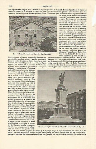 LAMINA ESPASA 21433: Casa natal del almirante Oquendo en San Sebastian