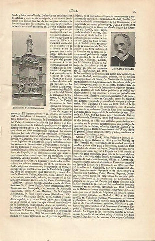 LAMINA ESPASA 21438: Monumento a Guell en Barcleona