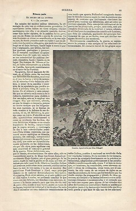 LAMINA ESPASA 21444: Guerra aguafuerte de Max Klinger