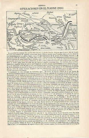 LAMINA ESPASA 21446:Operaciones en el Marne en 1914