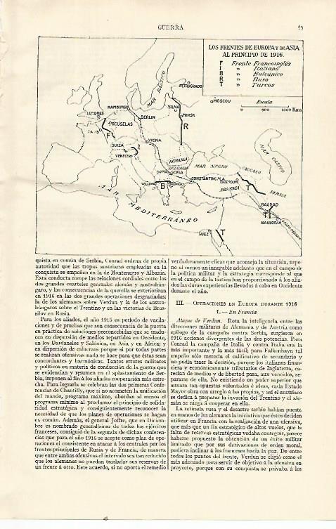 LAMINA ESPASA 21453: Los frentes de Europa y Asia en 1916
