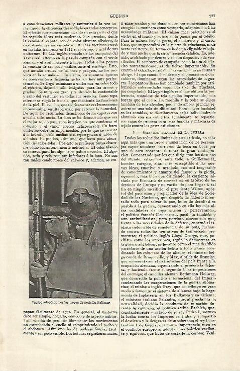 LAMINA ESPASA 21470: Equipo del ejercito de Italia