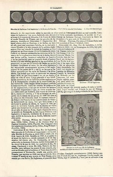 LAMINA ESPASA 21496: Guillermo III de Inglaterra