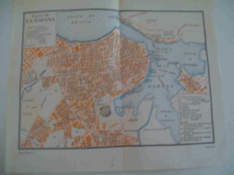 LAMINA ESPASA 21523:  Plano de La Habana Cuba