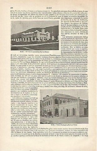 LAMINA ESPASA 21539: Palacio Nacional de Puerto Principe Haiti