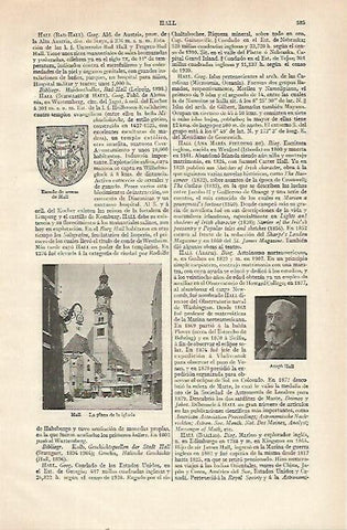 LAMINA ESPASA 21554: Escudo y plaza de Hall Alemania