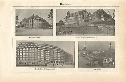 LAMINA ESPASA 21558: Edificios de Hamburgo