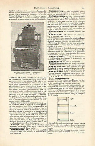 LAMINA ESPASA 21572: Harmonio de cinco octavas