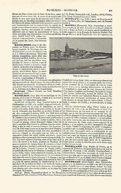 LAMINA ESPASA 21592: Vista de Havelberg Alemania