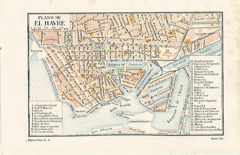 LAMINA ESPASA 21593: Plano de El Havre