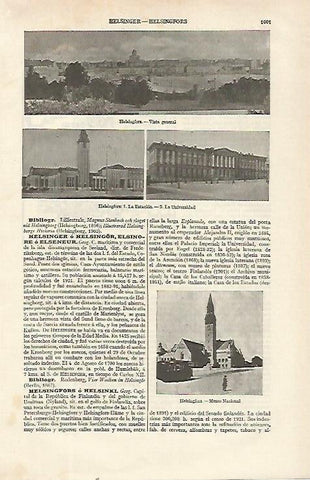 LAMINA ESPASA 21621: Vistas de Helsingfors Finlandia