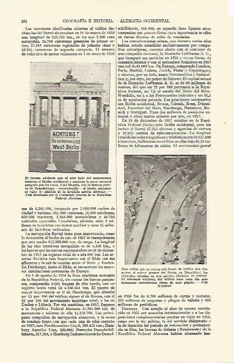 LAMINA ESPASA 21655: Frontera del Berlin oriental y occidental