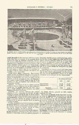 LAMINA ESPASA 21674: Pabellon de Estados Unidos en la Exposicion Universal de Bruselas