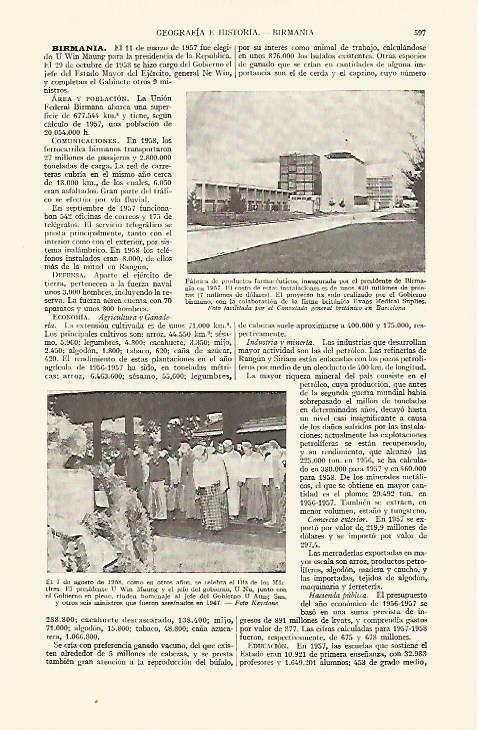 LAMINA ESPASA 21675: Fabrica farmaceutica de Birmania