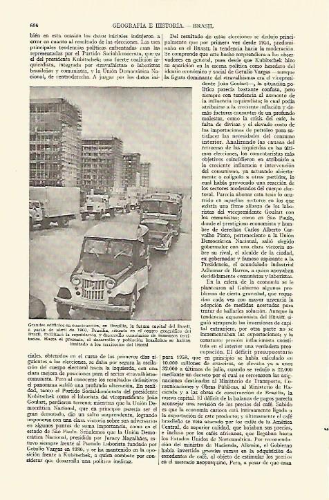 LAMINA ESPASA 21678: Edificios en construccion en Brasilia