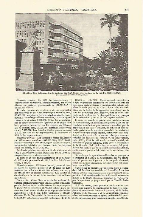 LAMINA ESPASA 21688: Edificio Rex en San Jose Costa Rica