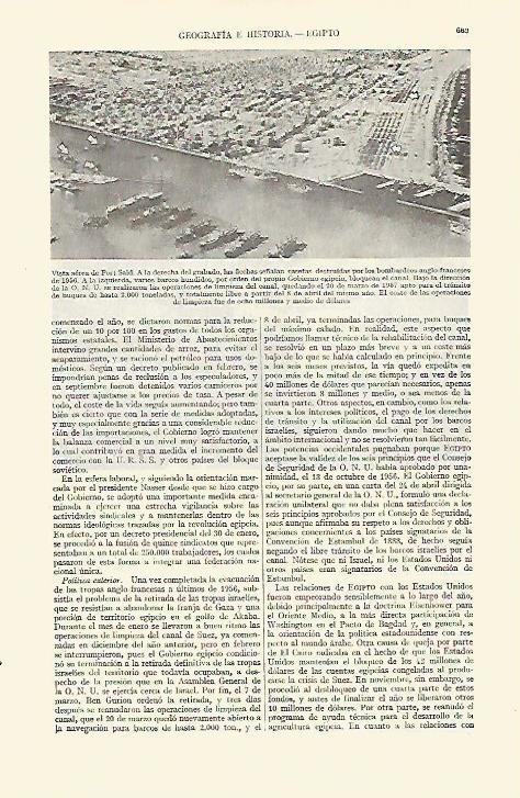 LAMINA ESPASA 21699: Vista aerea de Port Said