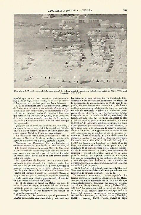 LAMINA ESPASA 21721: Vista aerea de El Ayun Sahara