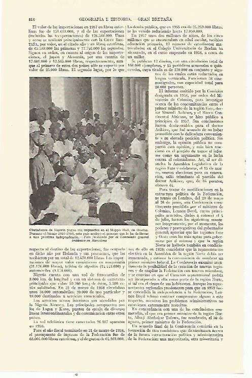 LAMINA ESPASA 21745: Ciudadanos de Nigeria pagando impuestos en el Mappo Hall