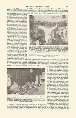 LAMINA ESPASA 21760: Calles de Calcuta India