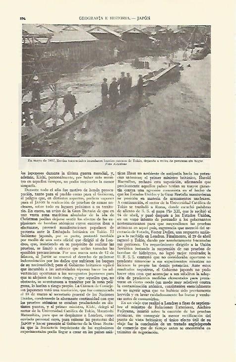 LAMINA ESPASA 21775: Inundaciones de Tokio de 1957