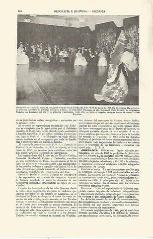 LAMINA ESPASA 21777: Recepcion en el  Palacio Imperial de Japon al Sha de Persia