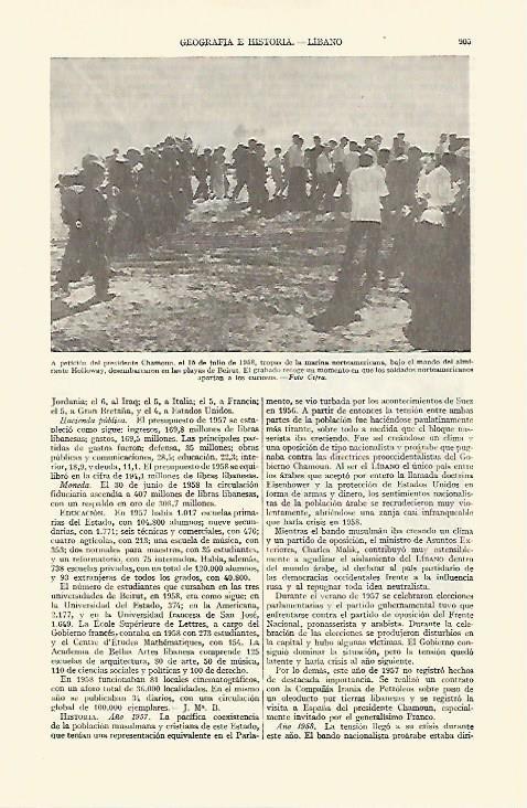 LAMINA ESPASA 21781: Tropas de Estados Unidos en Beirut Libano