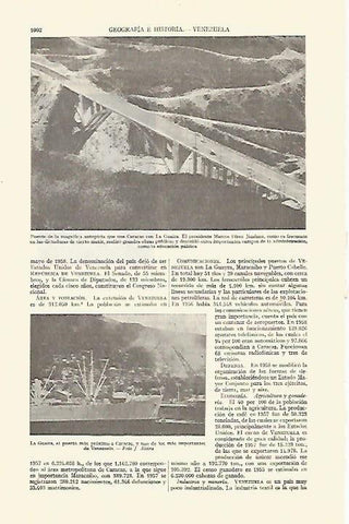 LAMINA ESPASA 21809: Autopista que une Caracas y La Guaira Venezuela