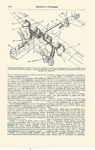 LAMINA ESPASA 21828: Esquema general del mando hidraulico del tren de aterrizaje de un avion