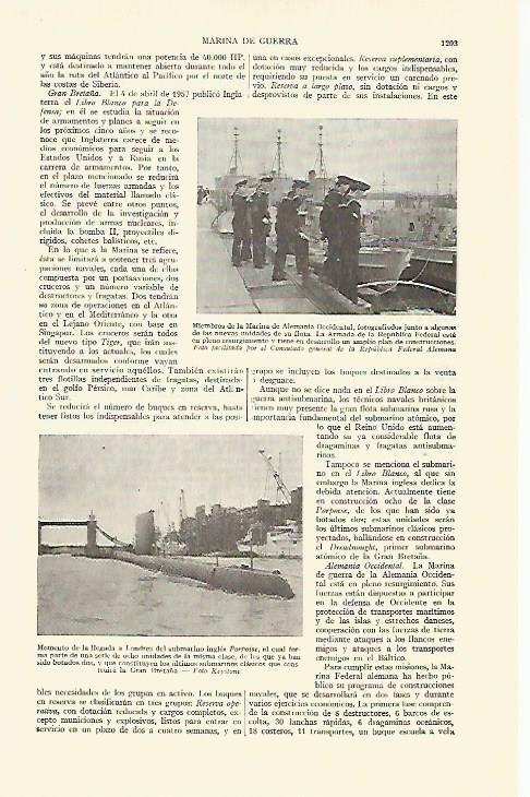 LAMINA ESPASA Alemania 21833: Miembros de la Marina de Alemania Occidental