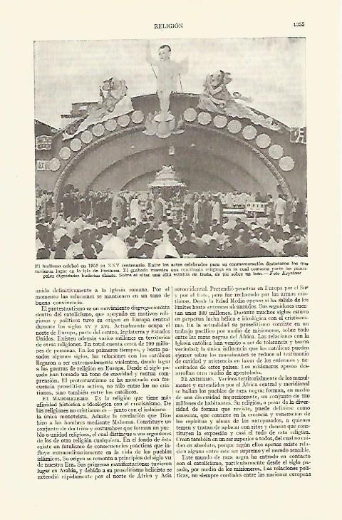 LAMINA ESPASA 21859: XXV Centenario del Budismo en la isla de Formosa