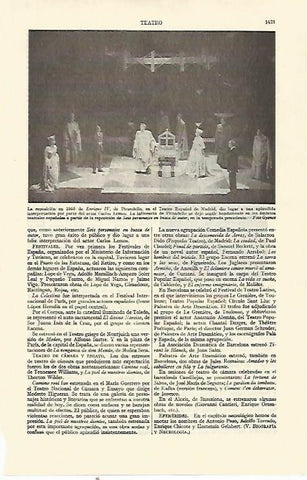 LAMINA ESPASA 21869: Reposicion en 1958 de Enrique IV de Pirandello