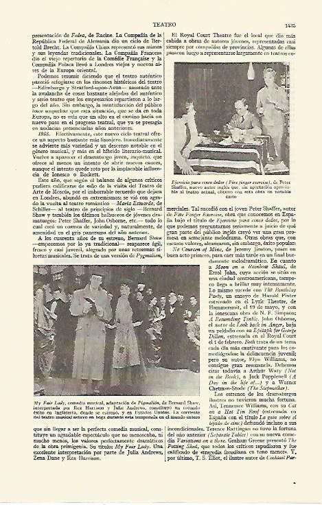 LAMINA ESPASA 21870: Escena de My Fair Lady