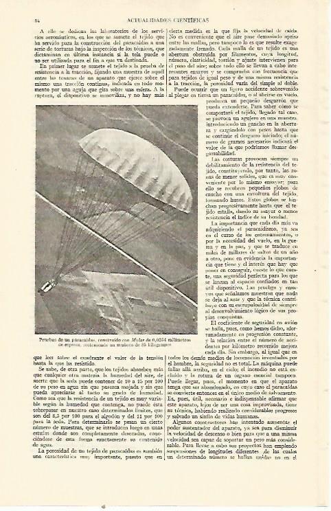 LAMINA ESPASA 21887: Pruebas de un paracaidas