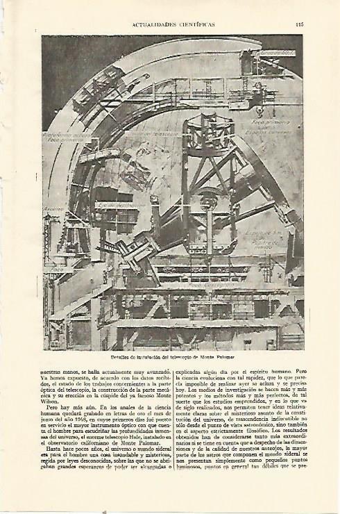LAMINA ESPASA 21893: Telescopio Monte Palomar