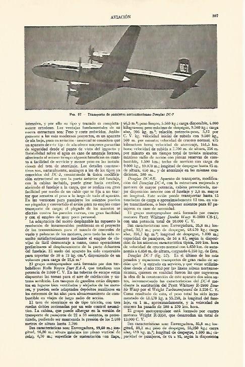 LAMINA ESPASA 21941: Avion Douglas DC-7