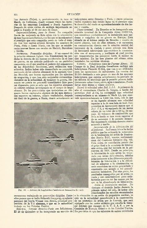 LAMINA ESPASA 21947: Aviones de bombardeo Camberra