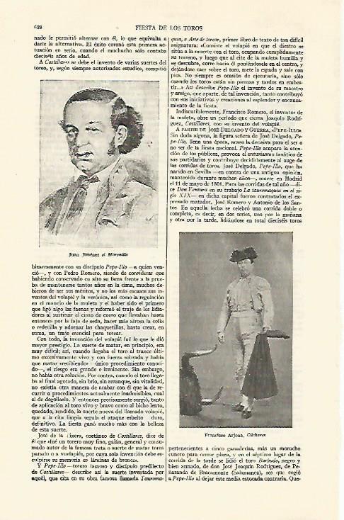 LAMINA ESPASA 21979: Juan Jimenez el Morenillo y Cuchares