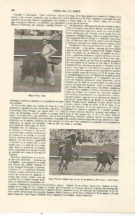 LAMINA ESPASA 21988: Miguel Baez Litri y Angel Peralta