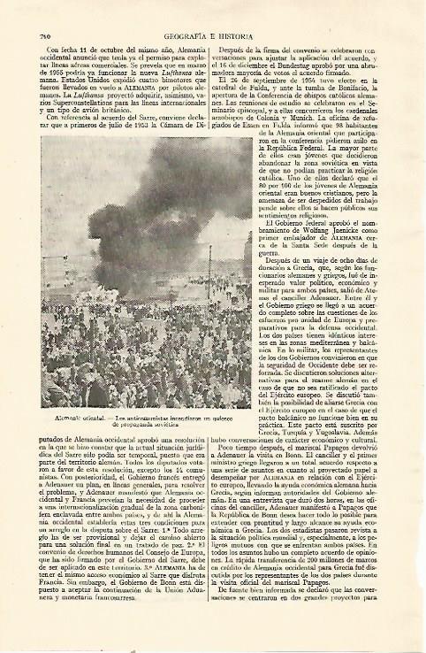 LAMINA ESPASA Alemania 22002: Incendio de un quiosco de propaganda sovietica en Alemania