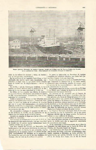 LAMINA ESPASA 22030: Petrolero Bethsabee en Cadiz