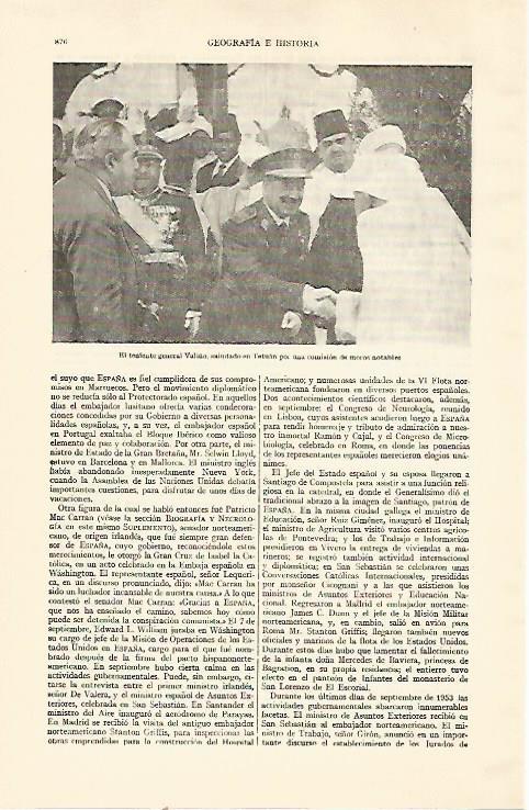 LAMINA ESPASA 22048: El teniente general Valiño en Tetuan